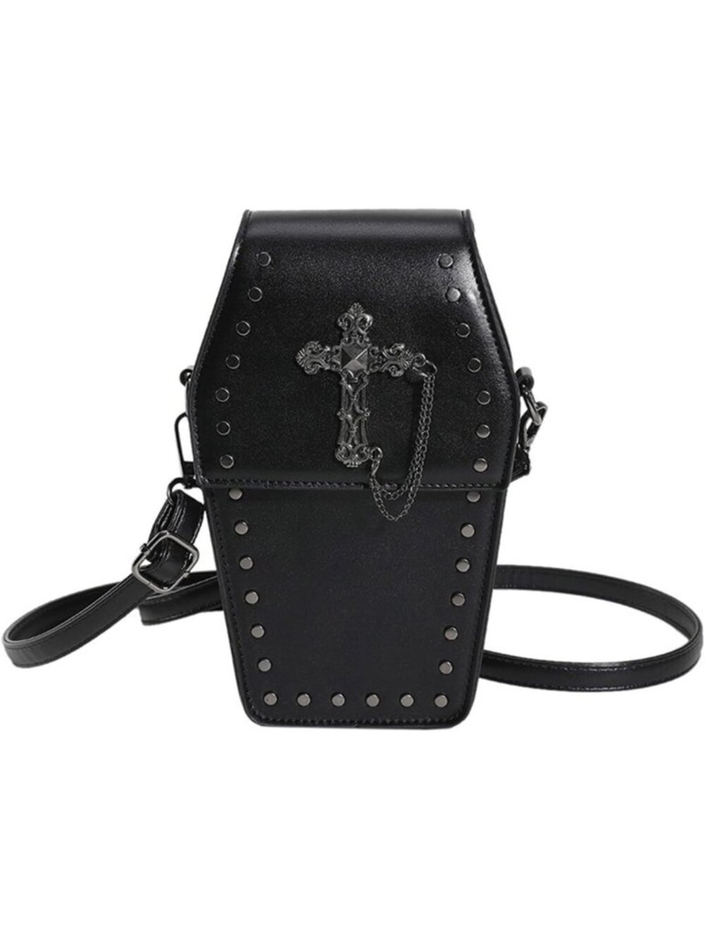 Gothic Coffin Purse | Halloween Clutch & Crossbody Bag | Spooky Cute Wallet